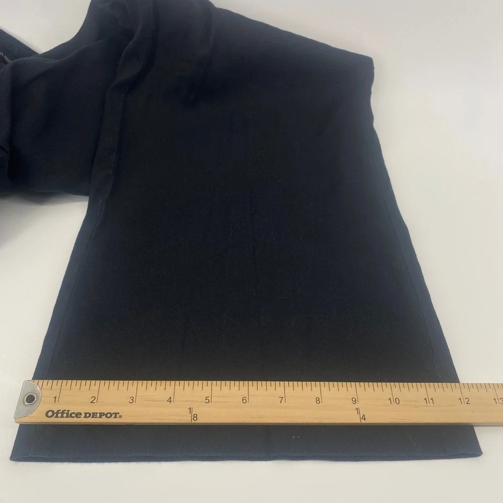 Banana Republic Wide Leg‎ Pants Womens 4 Black High Rise Twill Trouser